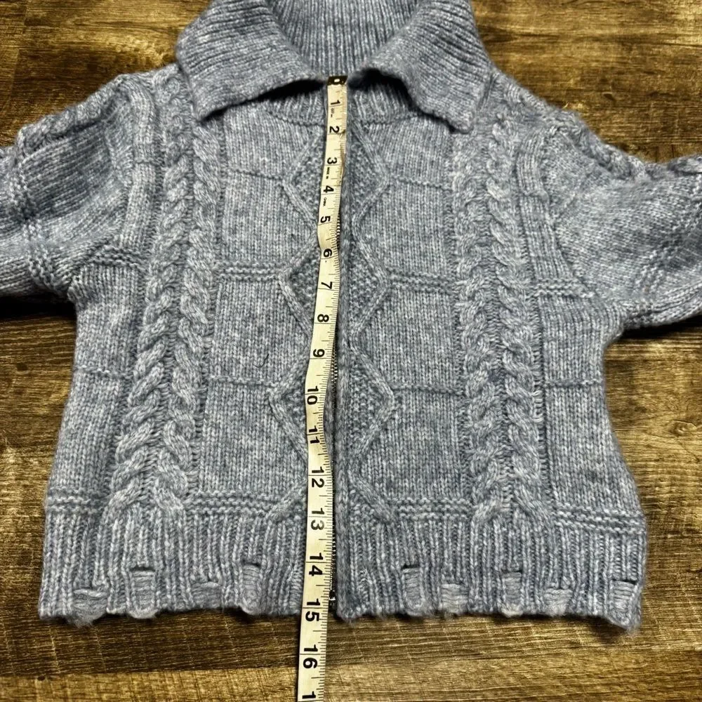 Willow & Wind Wool Blend Full Zip Cardigan Size Small